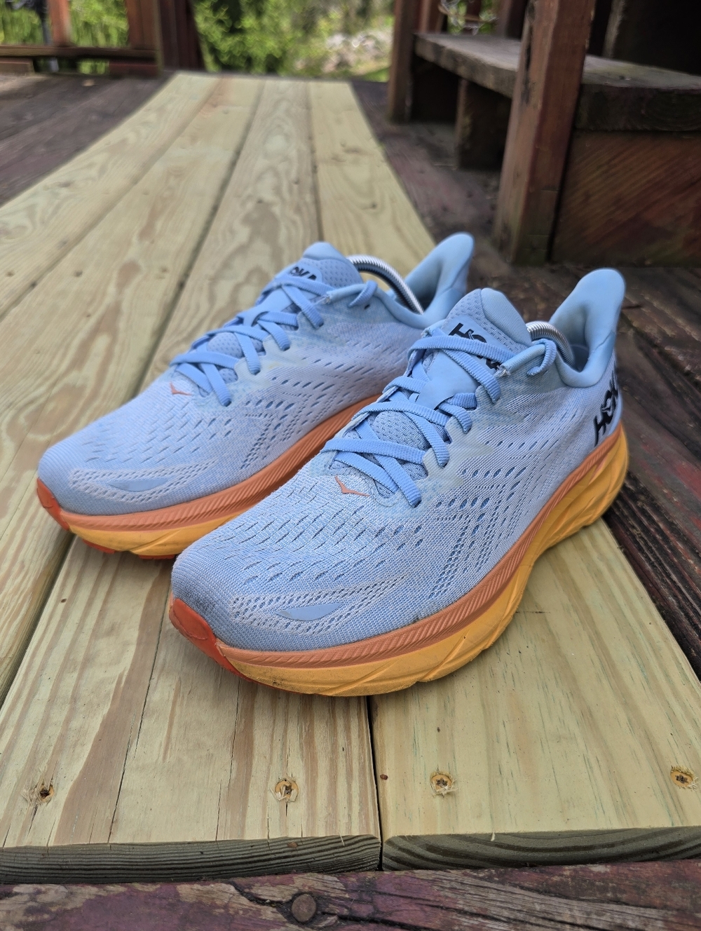Hoka, Womens Clifton 8, Summer Song, Ice Flow Athletic, Running Shoes, Sz 9.5B